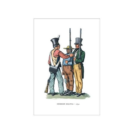 Common Militia, 1830 Print (Unframed Paper Print 20x30)