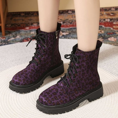 Shldybc Women s Lace Up Boots Low Heel Winter Ankle Booties Plus-size Suede Leopard Print Round Head Lace-up British Style Ankle Boots on Clearance
Shldybc Women s Lace Up Boots Low Heel Winter Ankle Booties Plus-size Suede Leopard Print Round Head Lace-up British Style Ankle Boots on Clearance