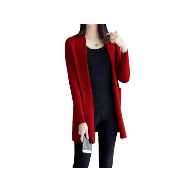 Topumt Women Hooded Thicken Sweatershirt Winter Warm Knitted Fabric Outerwear Suit Coat Hoodes Tops