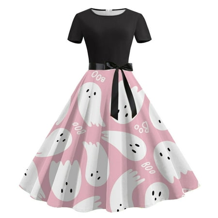 Round Neck Long Sleeve Contrasting Color Black Printed Swing Dress Gothic Dresses Lolita
Round Neck Long Sleeve Contrasting Color Black Printed Swing Dress Gothic Dresses Lolita