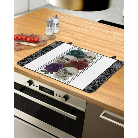 Halloween Stove Top Covers for Electric Stove Heat Insulation Fireproof Glass Cooktop Cover Counter Top Glass Stove Cover for Prevent Scratches 29 x21 Green Red Purple Roses Botanical Skull
Halloween Stove Top Covers for Electric Stove Heat Insulation Fireproof Glass Cooktop Cover Counter Top Glass Stove Cover for Prevent Scratches 29 x21 Green Red Purple Roses Botanical Skull