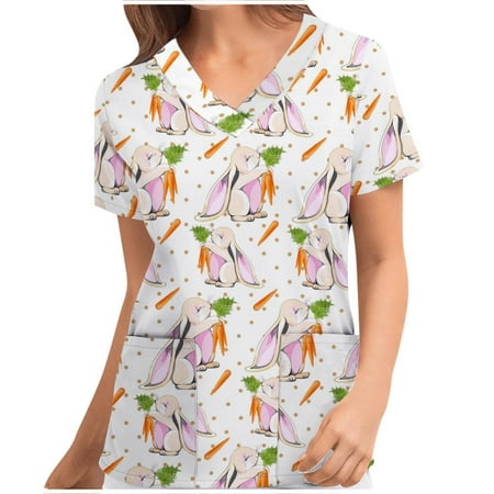 Puntoco Women Top Clearance Women Plue Size Animal Print Short Sleeve V-neck Carer Top White M(M)
Puntoco Women Top Clearance Women Plue Size Animal Print Short Sleeve V-neck Carer Top White M(M)