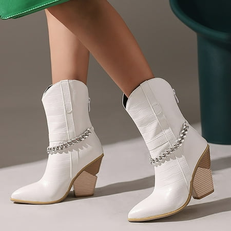 Hunpta Boots For Women Cowboy Boots Comfortable Retro Pointed Toe Chunky Heel Western Cow Girl Mid Calf Boots
Hunpta Boots For Women Cowboy Boots Comfortable Retro Pointed Toe Chunky Heel Western Cow Girl Mid Calf Boots