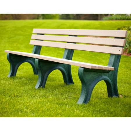 Polly Products Econo-Mizer Recycled Plastic Armless Bench with Back