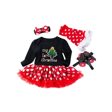 Frontwalk Girls 4Pcs Christmas Outfits Clothes Crew Neck Leg Warmer Set Long Sleeve Fall Romper Sets Holiday Cute Headband Suits Polka Dot Style-G 80cm
Frontwalk Girls 4Pcs Christmas Outfits Clothes Crew Neck Leg Warmer Set Long Sleeve Fall Romper Sets Holiday Cute Headband Suits Polka Dot Style-G 80cm