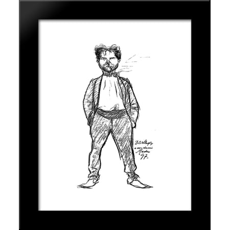 Portrait charge 20x24 Framed Art Print by Mucha, Alphonse