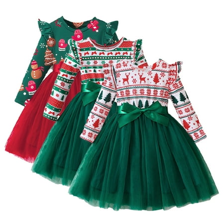 KYAIGUO Toddler Kids Girls Fall Winter Dress Baby Girls Spring Long Sleeve Ruffle Casual Dresses Christmas Tulle Princess Dresses for 2-7 Years
KYAIGUO Toddler Kids Girls Fall Winter Dress Baby Girls Spring Long Sleeve Ruffle Casual Dresses Christmas Tulle Princess Dresses for 2-7 Years