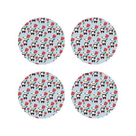 Fuzoiu Panda And Rose Print Leather Coasters Set Drink Coasters Set of 4 for Tabletop Protection Durable PVC Coasters Home Décor and Housewarming Gift-Round Shape
Fuzoiu Panda And Rose Print Leather Coasters Set Drink Coasters Set of 4 for Tabletop Protection Durable PVC Coasters Home Décor and Housewarming Gift-Round Shape