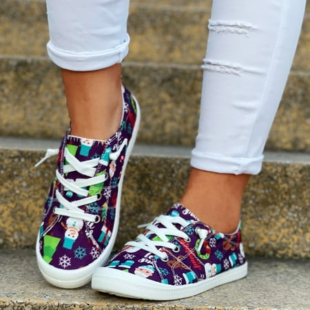 TALKVE Christmas Print Loafers For Women Canvas Flat Shoes Soft Vulcanize Casual Shoes Ladies Shoes
TALKVE Christmas Print Loafers For Women Canvas Flat Shoes Soft Vulcanize Casual Shoes Ladies Shoes