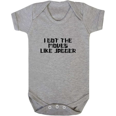 I Got The Moves Like Jagger Cotton Baby Bodysuit One Piece Sports Gray Newborn