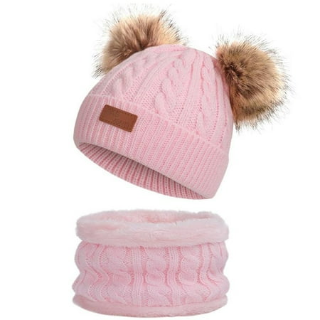Kids Toddler Beanie Set Winter Warm Pom Knit Hat+Fleece Lined Circle Scarf for Boys Girls
Kids Toddler Beanie Set Winter Warm Pom Knit Hat+Fleece Lined Circle Scarf for Boys Girls
