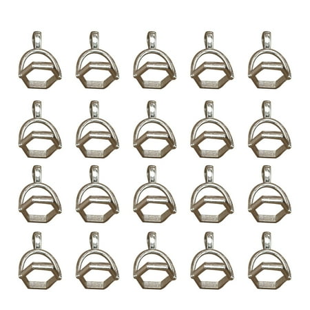 20pcs Hexagon Alloy Pendants Charms DIY Jewelry Making Accessory for Necklace Bracelet (Antique Silver)