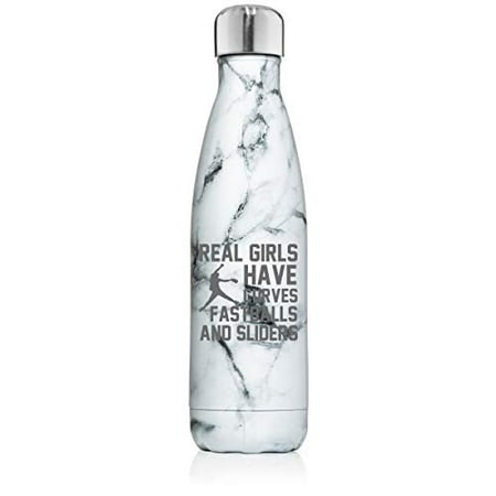17 oz. Double Wall Vacuum Insulated Stainless Steel Water Bottle Travel Mug Cup Real Girls Curves Softball (Black White Marble)
17 oz. Double Wall Vacuum Insulated Stainless Steel Water Bottle Travel Mug Cup Real Girls Curves Softball (Black White Marble)