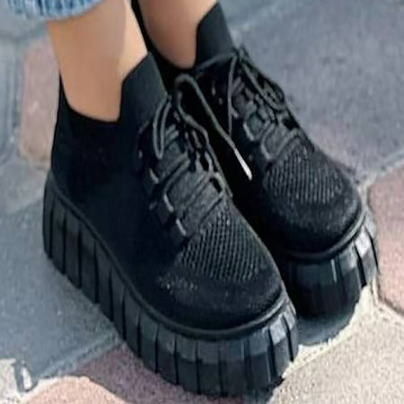 Binmer Flying Woven Round Toe Low-Top Breathable Shoes Women s Lace-Up Thick Bottom Mesh Sneakers
Binmer Flying Woven Round Toe Low-Top Breathable Shoes Women s Lace-Up Thick Bottom Mesh Sneakers