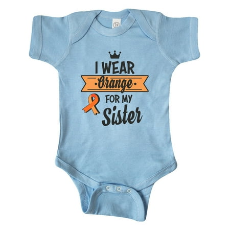 Inktastic I Wear Orange For My Sister Leukemia Cancer Gift Baby Boy or Baby Girl Bodysuit
Inktastic I Wear Orange For My Sister Leukemia Cancer Gift Baby Boy or Baby Girl Bodysuit