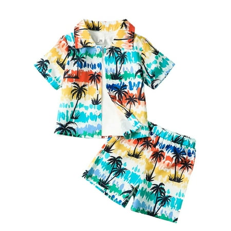 KIMI BEAR Toddler Boys Outfits Set 2T Toddler Boy Spring Summer Outfits 3T Hawaiian Style Short Sleeve Lapel Shirt + Shorts 2PCS Set Multi-color
KIMI BEAR Toddler Boys Outfits Set 2T Toddler Boy Spring Summer Outfits 3T Hawaiian Style Short Sleeve Lapel Shirt + Shorts 2PCS Set Multi-color