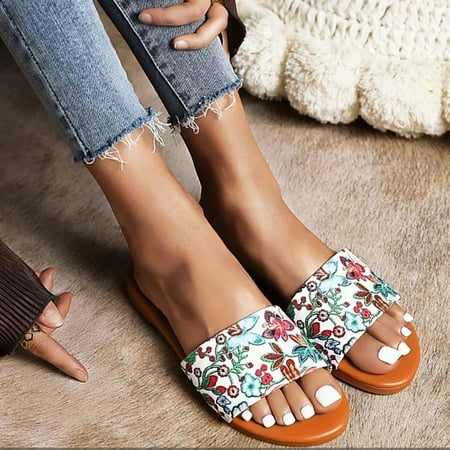 Gnobogi Women s Flat Sandals Fashion Printed Roman Shoes Ladies Beach Beach Holiday Shoes
Gnobogi Women s Flat Sandals Fashion Printed Roman Shoes Ladies Beach Beach Holiday Shoes