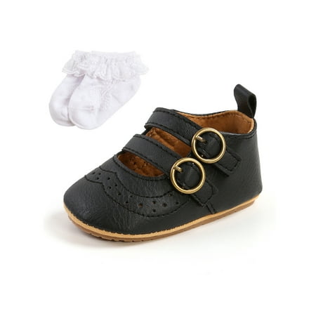 Crocowalk Baby Girls Crib Shoes First Walkers Princess Dress Shoe Prewalker Flats Newborn Birthday Lightweight Comfort Black with Sock 5C
Crocowalk Baby Girls Crib Shoes First Walkers Princess Dress Shoe Prewalker Flats Newborn Birthday Lightweight Comfort Black with Sock 5C