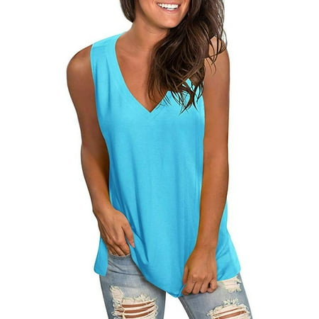 Fsqjgq 4Xl Womens Tops Women Summer V Neck Sleeveless Vest Shirt Casual Tunic Tops Blouse Bra Tops for Women Cotton Girls Undershirts Polyester Light Blue L
Fsqjgq 4Xl Womens Tops Women Summer V Neck Sleeveless Vest Shirt Casual Tunic Tops Blouse Bra Tops for Women Cotton Girls Undershirts Polyester Light Blue L