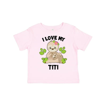 Inktastic Cute Sloth I Love My Titi with Green Leaves Gift Toddler Boy or Toddler Girl T-Shirt
Inktastic Cute Sloth I Love My Titi with Green Leaves Gift Toddler Boy or Toddler Girl T-Shirt