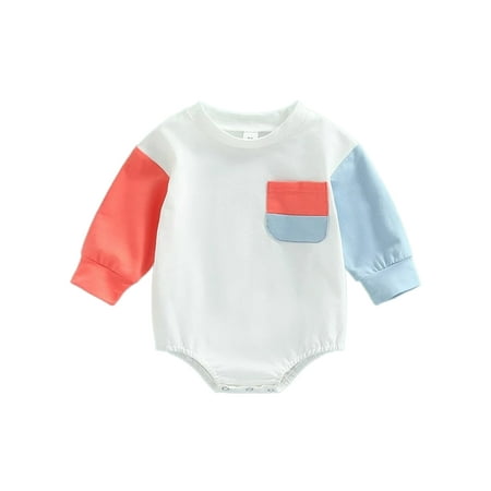 Glookwis Newborn One Piece Romper Patchwork Jumpsuit Front Pocket Loose Overall Buttons Long Sleeve Bodysuit
Glookwis Newborn One Piece Romper Patchwork Jumpsuit Front Pocket Loose Overall Buttons Long Sleeve Bodysuit
