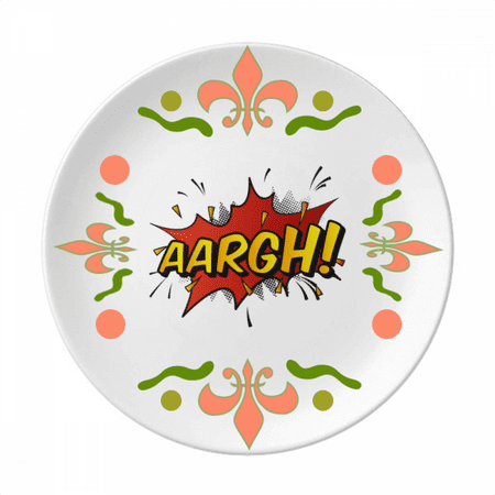 Boom Dialog Spark Exclamation Flower Ceramics Plate Tableware Dinner Dish