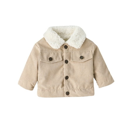 Pudcoco Baby Autumn Winter Coat Beige Long Sleeve Lapel Button Down Plush Outerwear
Pudcoco Baby Autumn Winter Coat Beige Long Sleeve Lapel Button Down Plush Outerwear
