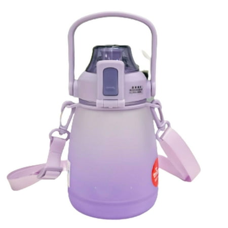 Portable Matte Water Bottle BPA-Free 1.1L Drinking Bottle with Shoulder Strap