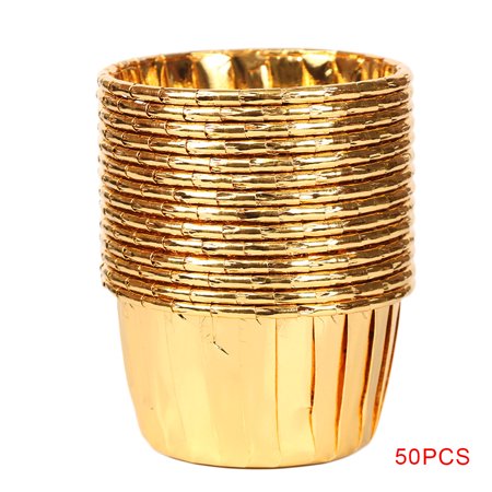 50pcs Cupcake Cups Double-Sided Aluminum Foil Disposable Muffin Liners Little Pudding Cups
50pcs Cupcake Cups Double-Sided Aluminum Foil Disposable Muffin Liners Little Pudding Cups