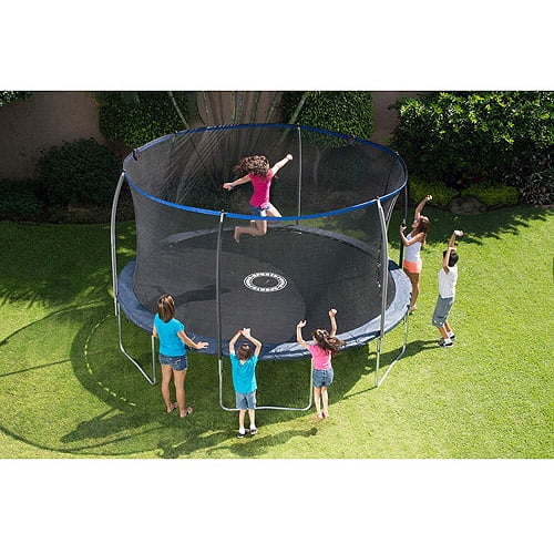 Bounce Pro 14 Foot Trampoline With Electronic Shooter Laser Game Dark Blue Walmart Com Walmart Com