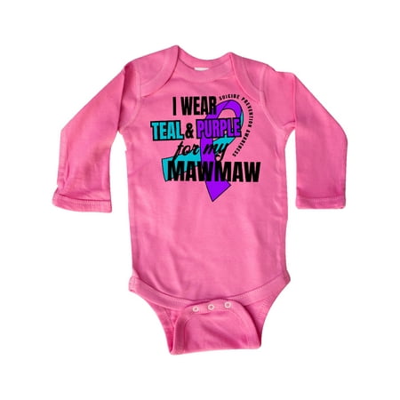 Inktastic Suicide Prevention I Wear Teal and Purple for My Mawmaw Gift Baby Boy or Baby Girl Long Sleeve Bodysuit
Inktastic Suicide Prevention I Wear Teal and Purple for My Mawmaw Gift Baby Boy or Baby Girl Long Sleeve Bodysuit