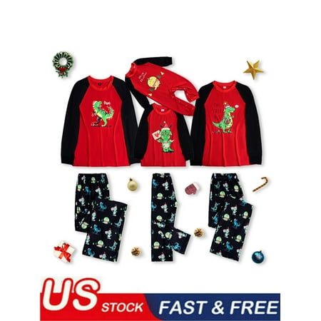 Parent-child Pajamas Suit Cartoon Dinosaur Pattern Printing Stitching Long-sleeved Round Neck Design T-Shirt Trousers Set
Parent-child Pajamas Suit Cartoon Dinosaur Pattern Printing Stitching Long-sleeved Round Neck Design T-Shirt Trousers Set