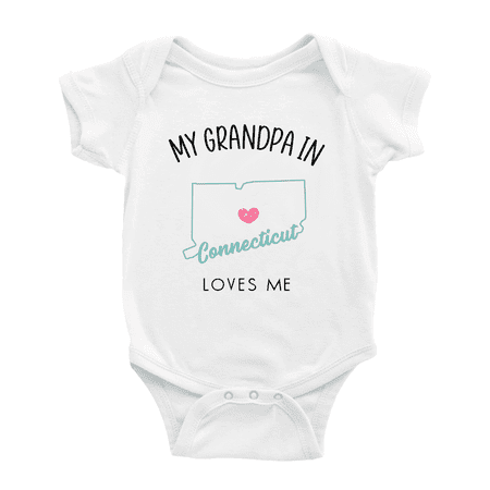 My Grandpa In Connecticut Loves Me Baby Clothing For Boy Girl Bodysuits 6-12 Months
My Grandpa In Connecticut Loves Me Baby Clothing For Boy Girl Bodysuits 6-12 Months