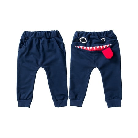 Toddler Boys Long Big Mouth Monster Print Harem Bottom Leggings