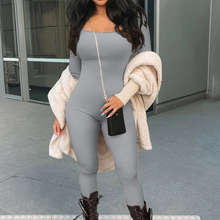 Dasayo Gray Comfy Jumpsuits for Women Jumpsuits for Women Long Sleeves Solid Color Square Collar Sports Elastic Pants Romper Pants
Dasayo Gray Comfy Jumpsuits for Women Jumpsuits for Women Long Sleeves Solid Color Square Collar Sports Elastic Pants Romper Pants