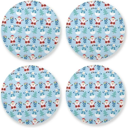 Hyjoy Christmas Snowman Round Coaster Heat Resistant Absorbent Drink Coaster 4 Pcs for Kitchen Bar Cafe Decor
Hyjoy Christmas Snowman Round Coaster Heat Resistant Absorbent Drink Coaster 4 Pcs for Kitchen Bar Cafe Decor