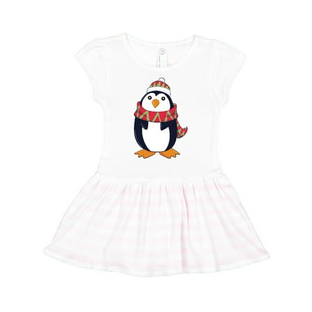Inktastic Cuddly Christmas Penguin Gift Toddler Girl Dress
