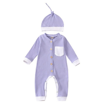 Binmer Newborn Toddler Baby Long Sleeve Solid Color Knitted Romper Jumpsuit+Hat Set
Binmer Newborn Toddler Baby Long Sleeve Solid Color Knitted Romper Jumpsuit+Hat Set