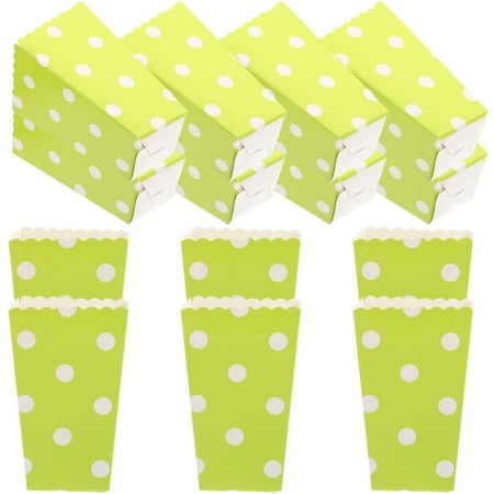24pcs Popcorn Box Popcorn Bucket French Fries Box Disposable Movie Night Supply