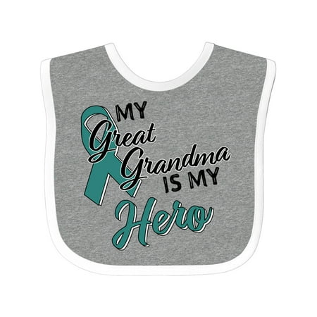Inktastic My Great Grandma is My Hero- Ovarian Cancer Awareness Gift Baby Boy or Baby Girl Bib
Inktastic My Great Grandma is My Hero- Ovarian Cancer Awareness Gift Baby Boy or Baby Girl Bib
