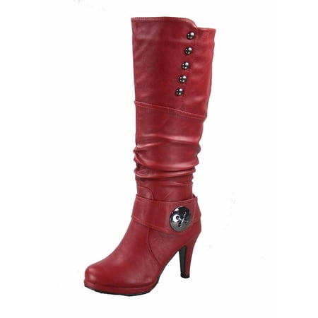 Win-45 Women s Fashion Knee High Round Toe Slouched High Heel Platform Boots ( Red 5.5 )
Win-45 Women s Fashion Knee High Round Toe Slouched High Heel Platform Boots ( Red 5.5 )