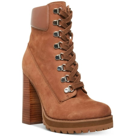 Steve Madden Womens Beso Nubuck High Heel Mid-Calf Boots