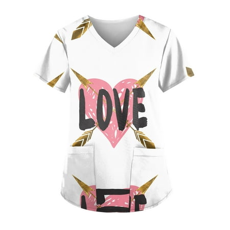 XHJUN Womens Scrub Tops 3xl Casual Valentines Day with Hearts Short Sleeve Scrub Tops Love Heart Print White XXXXL
XHJUN Womens Scrub Tops 3xl Casual Valentines Day with Hearts Short Sleeve Scrub Tops Love Heart Print White XXXXL