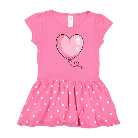 Inktastic Pink Balloon Heart Gift Toddler Girl Dress