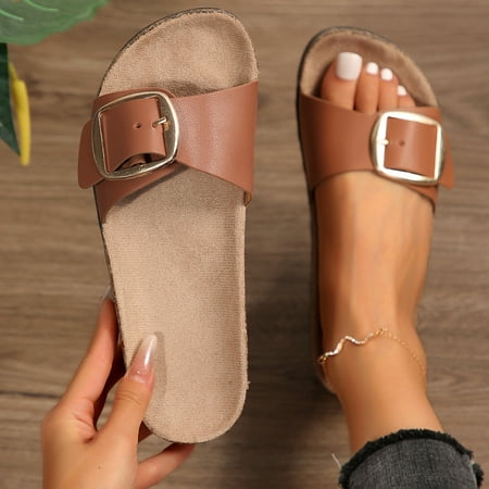 Womens flat sandals Cork comfortable genuine leather sandals classic antislip slippers
Womens flat sandals Cork comfortable genuine leather sandals classic antislip slippers