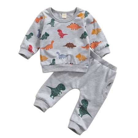 ZOELNIC 2Pcs Newborn Baby Boys Girls Tracksuit Dinosaur Print Set Long Sleeve Sweatshirt Tops Pants Outfit Gray 3-6 Months
ZOELNIC 2Pcs Newborn Baby Boys Girls Tracksuit Dinosaur Print Set Long Sleeve Sweatshirt Tops Pants Outfit Gray 3-6 Months