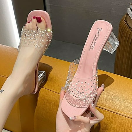 YOUSNH Women Sandals Summer New Pattern Fashion Rhinestone Pearl Transparent Square Heel Comfortable Non on Shoes Summer Sandals for Women 2024 Pink 7(38)
YOUSNH Women Sandals Summer New Pattern Fashion Rhinestone Pearl Transparent Square Heel Comfortable Non on Shoes Summer Sandals for Women 2024 Pink 7(38)