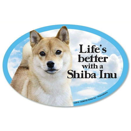 Shiba Inu Oval Dog Magnet for Cars (and fridges too!)