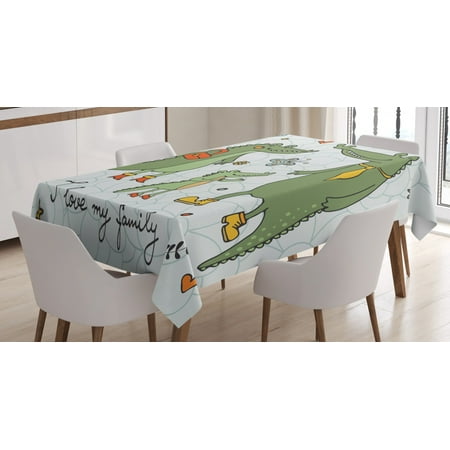 Family Tablecloth I Love My Family Theme Cute Hand Drawn Alligators Natural Background Fun Graphic Rectangular Table Cover for Dining Room Kitchen 60 X 84 Inches Multicolor by Ambesonne
Family Tablecloth I Love My Family Theme Cute Hand Drawn Alligators Natural Background Fun Graphic Rectangular Table Cover for Dining Room Kitchen 60 X 84 Inches Multicolor by Ambesonne
