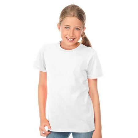 Kavio Youth Pigment Dye Crew Neck Jersey Tee YJP0496 - White - Large